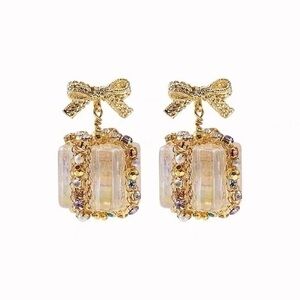 18K GP Rose Quartz Earrings